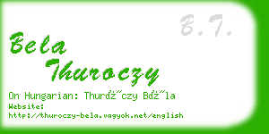 bela thuroczy business card